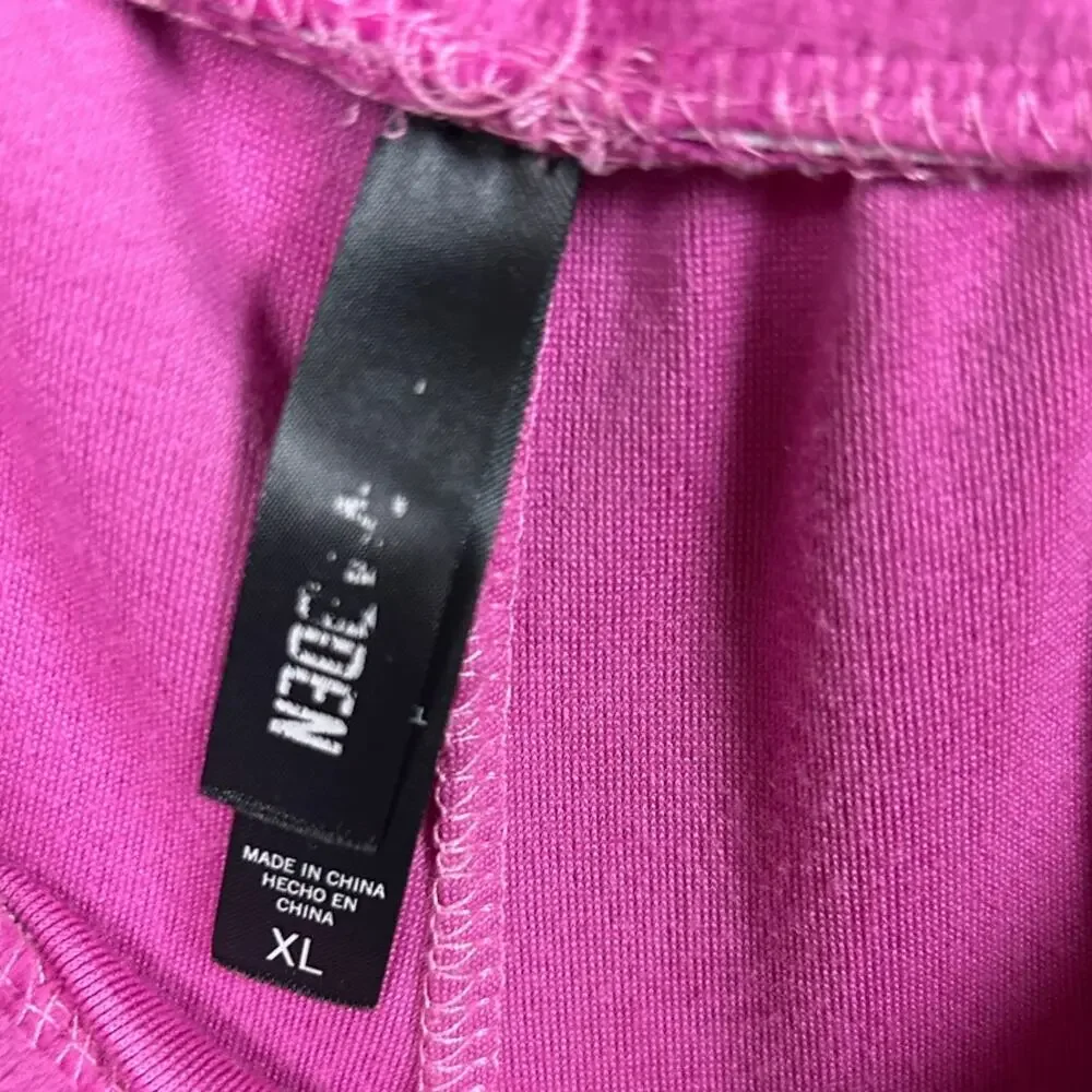 Steve Madden Pink Rhinestone Logo velour pajama size L/XL